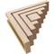 Ekena Millwork 4"W x 16"D x 16"H Thin Landon Rough Cedar Woodgrain TimberThane Corbel, Primed Tan CORUR04X16X16LANRCPR - alternate 5
